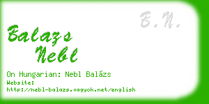 balazs nebl business card
